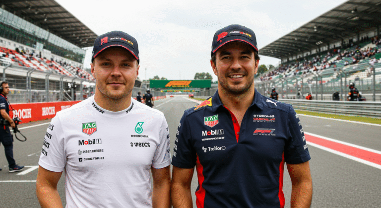 imagem de sergio perez e valtteri bottas lado a lado - site f1 hoje