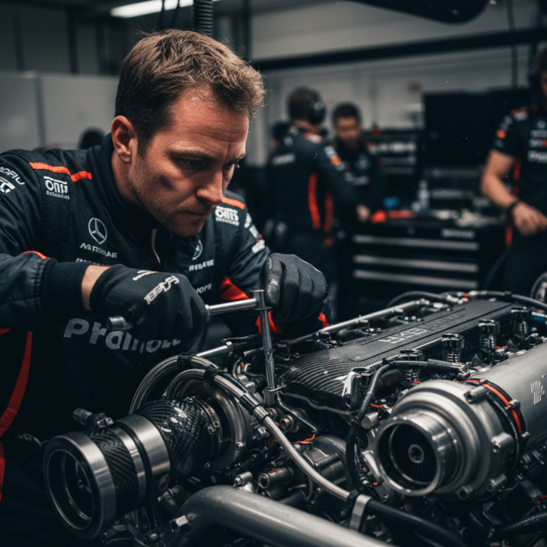 imagem de um mecânico de f1mexendo em um motor - site f1 hoje