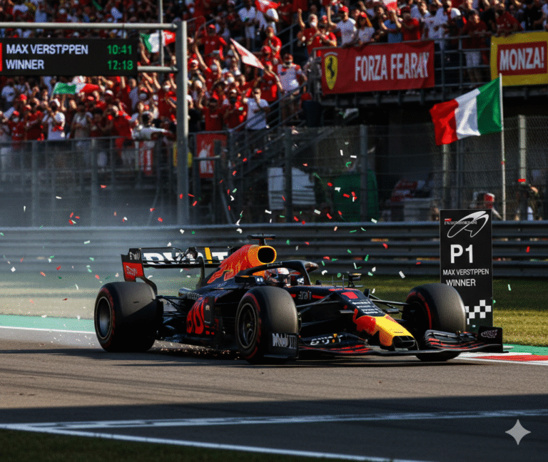 red bull de max verstappen vencendo em monza 2025 - site f1 hoje